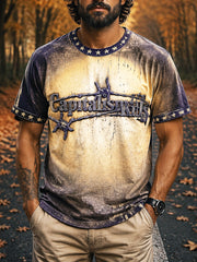 Herren Rebellion Slogan-bedrucktes lässiges Herbst-T-Shirt