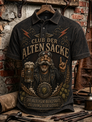 Herren-Humoristisches Slogan-Kurzarmhemd