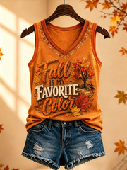 Frauen Herbst ist meine Lieblings farbe bedruckte Westen