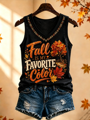 Frauen Herbst ist meine Lieblings farbe bedruckte Westen