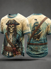 Herren-T-Shirts mit Piratenmuster