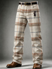 Herren-Retro-Urlaub Business-Kunstdruck Freizeit-Hose