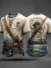 Herren-T-Shirts mit Piratenmuster