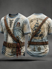 Herren-T-Shirts mit Piratenmuster