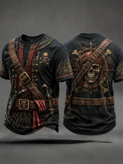 Herren-T-Shirts mit Piratenmuster