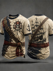 Herren-T-Shirts mit Piratenmuster