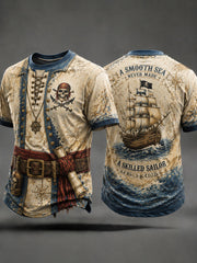 Herren-T-Shirts mit Piratenmuster