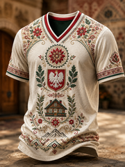 Männer Polen V-Ausschnitt T-Shirt