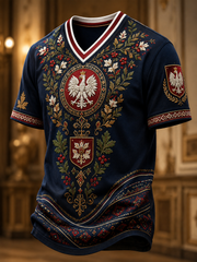 Herren-T-Shirt mit V-Ausschnitt aus Polen