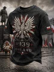 Vintage polnischer Adler Veteran Gedenkende 1939 lässig T-Shirt