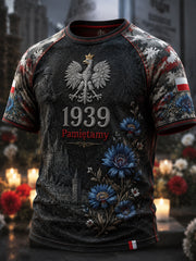 Retro 1939 Polen Gedenk-Freizeit-T-Shirt