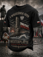 Vintage polnisches Denkmal 1939 lässig T-Shirt