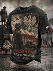 Vintage polnisches Veteranen gedenken 1939 lässig T-Shirt