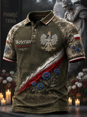 Retro polnisches Veteranen-Gedenk-Tarnung-lässiges Polos hirt