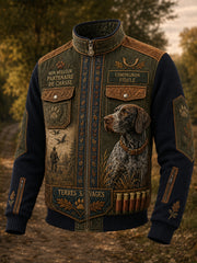 Herren-Jacke im Patchwork-Stil für die französische Jagdsaison
