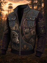 Herren-Jacke im Patchwork-Stil für die französische Jagdsaison