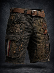 Herren-Kunstdruck mit französischem Jagdmotiv – Freizeithose