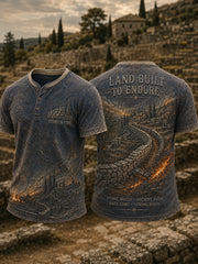 Herren-T-Shirt mit Kurzärmeln zu den europäischen Waldbränden
