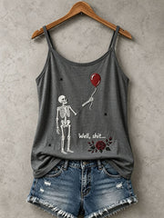 Gothic Skull Tank Top für Damen