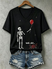 Frauen Gothic Schädel T-Shirt