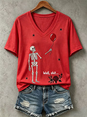 Frauen Gothic Schädel T-Shirt
