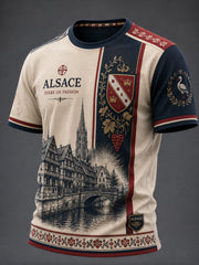 Herren-T-Shirt mit Alsatik-Print aus Frankreich
