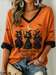 Frauen "DIE NACHT IST NICHT ALLEIN ZUM SCHLAFEN DA" Halloween Print T-Shirt