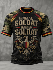 Herren-Graphic-Raglan-T-Shirt mit kurzen Ärmeln und Veteranengedenkspruch