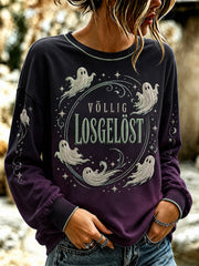 Frauen völlig losgelöst Druck Halloween Sweatshirt