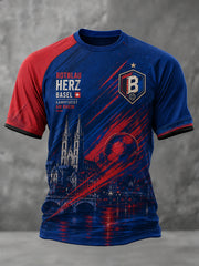 Grafik-Raglan-T-Shirt mit kurzen Ärmeln zum Jubiläum des Herrenfußballclubs
