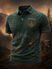 Herren-T-Shirt mit kurzen Ärmeln – Europäische Waldbrände