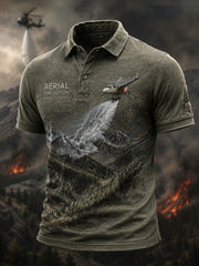 Herren-T-Shirt mit kurzen Ärmeln – Europäische Waldbrände