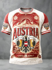 Herren Österreich isches Bierfest Print Casual Drop-Shoulder T-Shirt