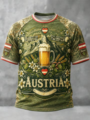 Herren-Oktoberfest-Camouflage-Print mit lässiger Schulter-T-Shirt