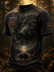 Herren-T-Shirt mit kurzen Ärmeln – Französische Jagdsaison