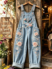 Damen-Tiereule-Kunst bedruckte Overalls