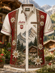 Herren-Hemd mit kurzen Ärmeln im österreichischen Landhausstil