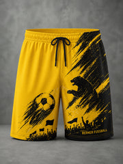 Bedruckte Shorts mit Fußballmotiv für Herren