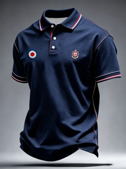 Herren-Mods-Kultur-UK-Musikliebhaber-Business-Stil bedrucktes Poloshirt