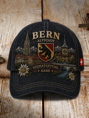 Herren-Stadtsouvenir-Hut mit Grafikdruck