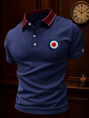 Herren-Mods-Kultur-UK-Musikliebhaber-Business-Stil bedrucktes Poloshirt