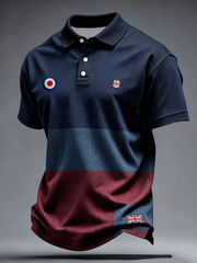 Herren-Mods-Kultur-UK-Musikliebhaber-Business-Stil bedrucktes Poloshirt