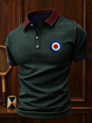 Herren-Mods-Kultur-UK-Musikliebhaber-Business-Stil bedrucktes Poloshirt