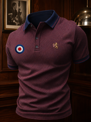 Herren-Mods-Kultur-UK-Musikliebhaber-Business-Stil bedrucktes Poloshirt