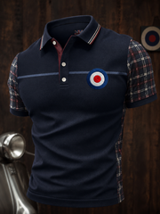 Herren-Mods-Kultur-UK-Musikliebhaber-Business-Stil bedrucktes Poloshirt