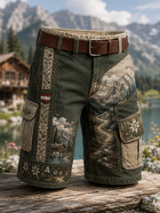 Herren-Shorts im österreichischen Landhausstil mit Cargotaschen