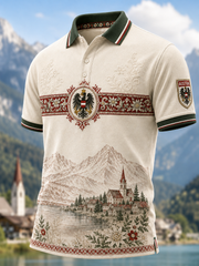 Herren-Hemd mit kurzen Ärmeln im österreichischen Landhausstil