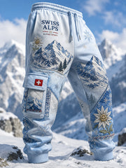 Herrenhose mit alpinem Gedenk-Graphic-Print