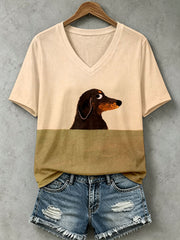 Frauen niedliches Dackel T-Shirt