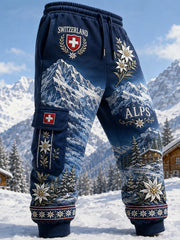 Herrenhose mit alpinem Gedenk-Graphic-Print